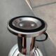 Vintage German table lamp in chrome and glass by Motoko Ishii for Staff.