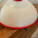Suspension design Memphis red and white vintage model from the 80s.