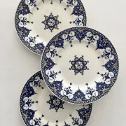 3 flat plates made of ironstone "Cluny" Sarreguemines