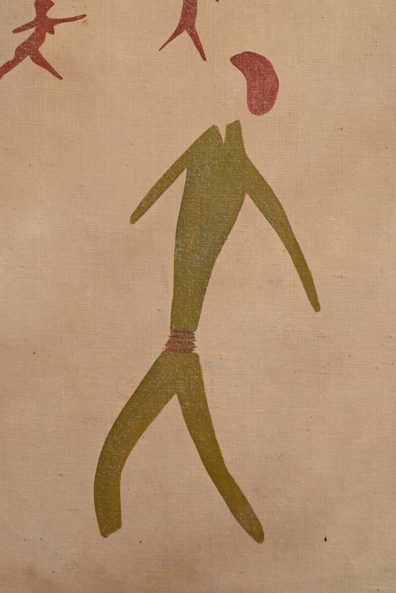 Tassili Rock Painting, signed G. Le Poitevin – 1960