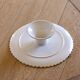 Large lemon slipware cake stand