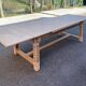 Table à manger de ferme bretonne extensible rénovée en chêne 19ème 200-290c
