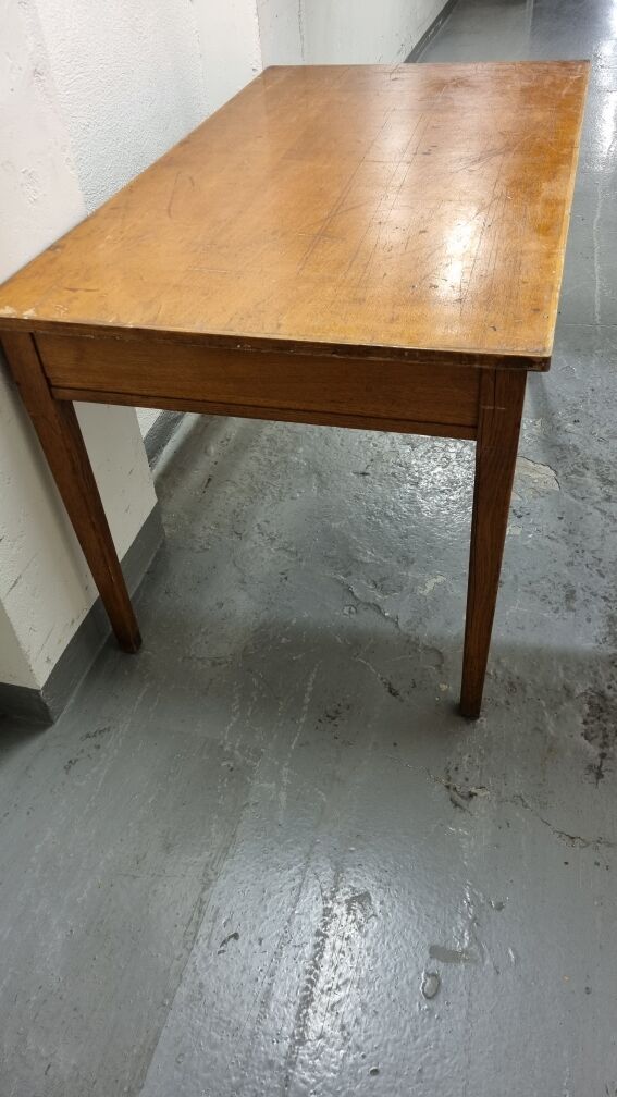 Old oak administration table or desk