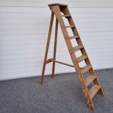 Escabeau ancien en bois années 1930