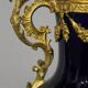 Vase signed Legastelois in blue ceramic of Sèvres and gilded bronze