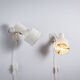 Pair of adjustable wall lamps designed by Per Sundstedt for Kosta Lampan