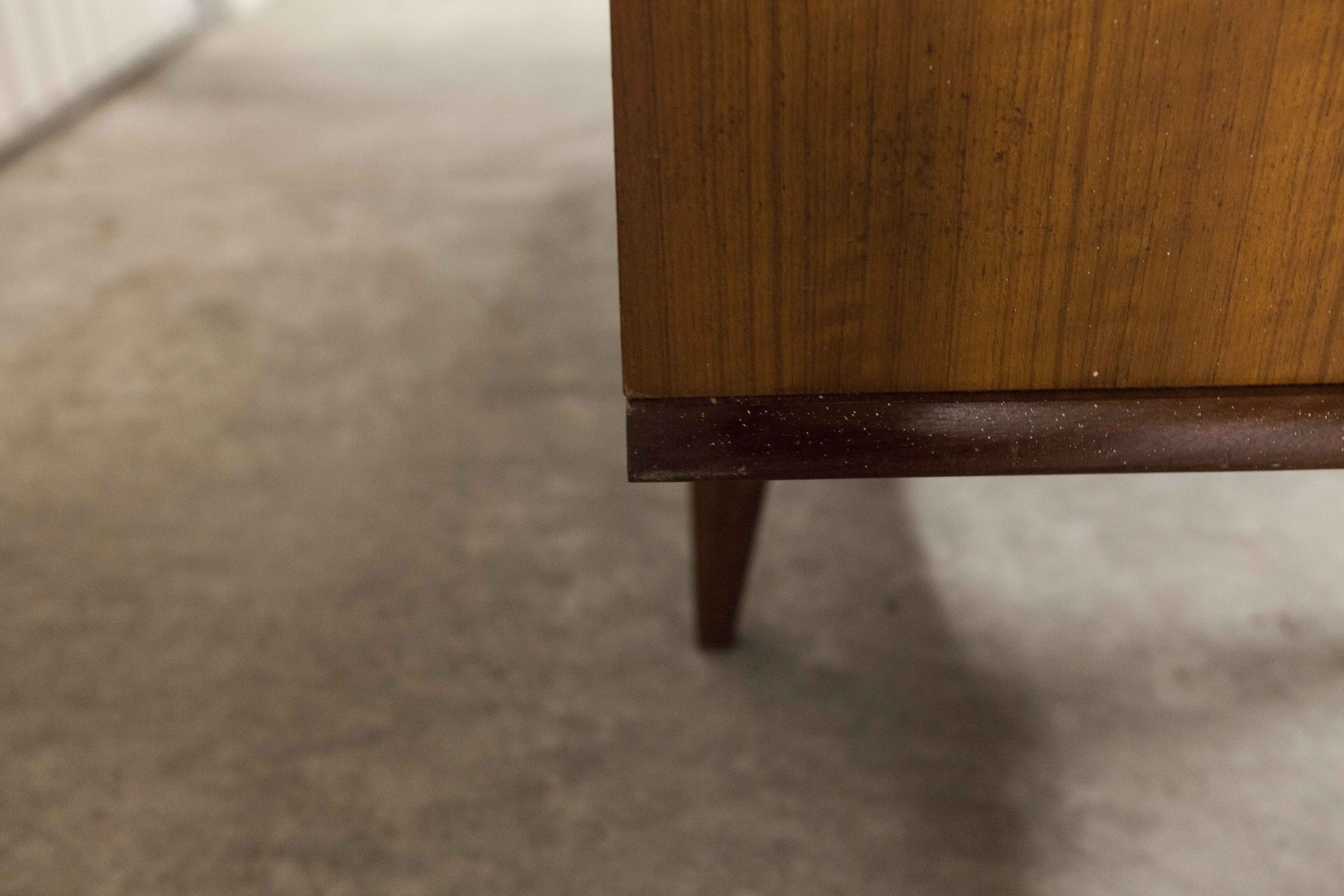 Scandinavian teak cabinet 1960 with mounting plan