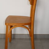 Light beech bistro chair 1950