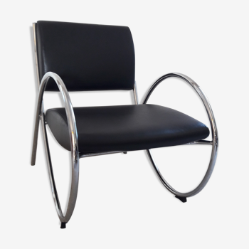 Fauteuil moderniste chromé