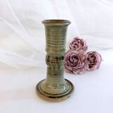 Handcrafted ceramic candle holder signed Blanot vintage France