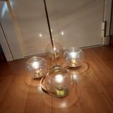 Lustre en laiton doré années 50'S