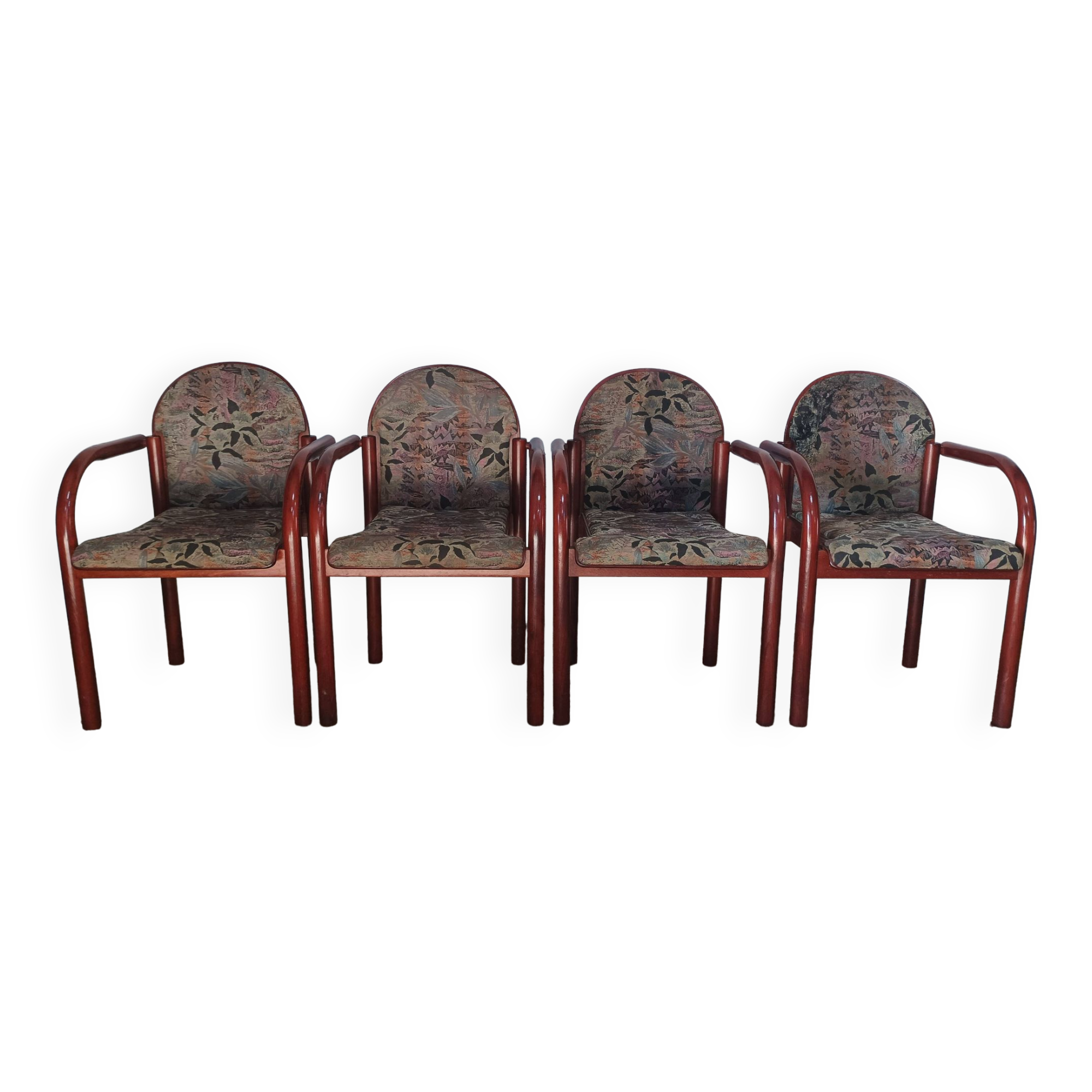 Suite de 4 chaises vintage 1960 Baumann