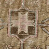 4x7 Cream & Brown Oriental Vintage Area Rug, 118x210Cm