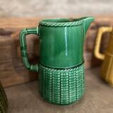 Old pitcher - vintage jug / ceramic slip Sarreguemines