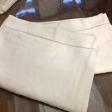 Lot de 2 draps anciens en toile blanche