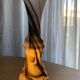 Vase en verre marbré