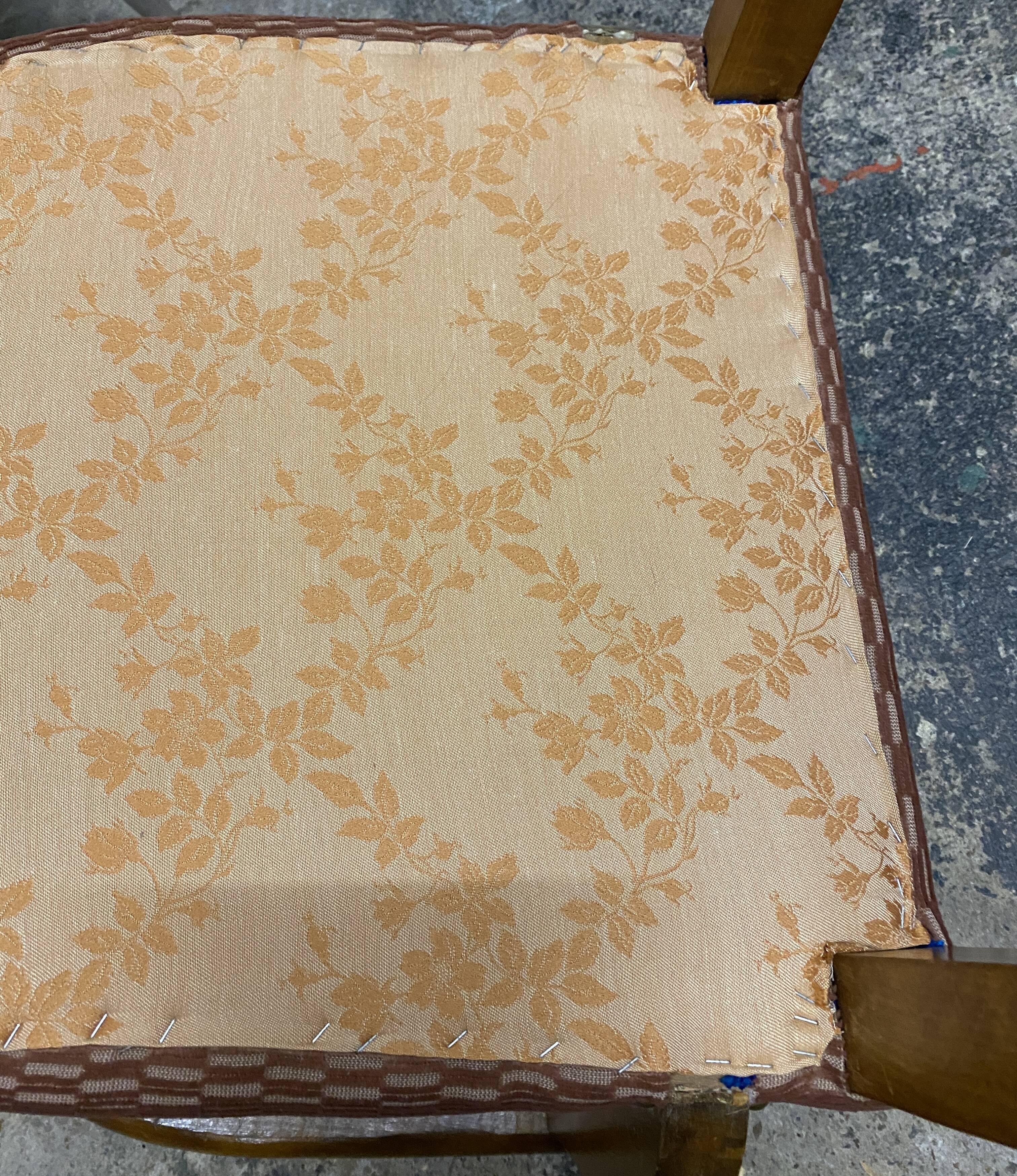 Fauteuil Bridge velours beige rosé