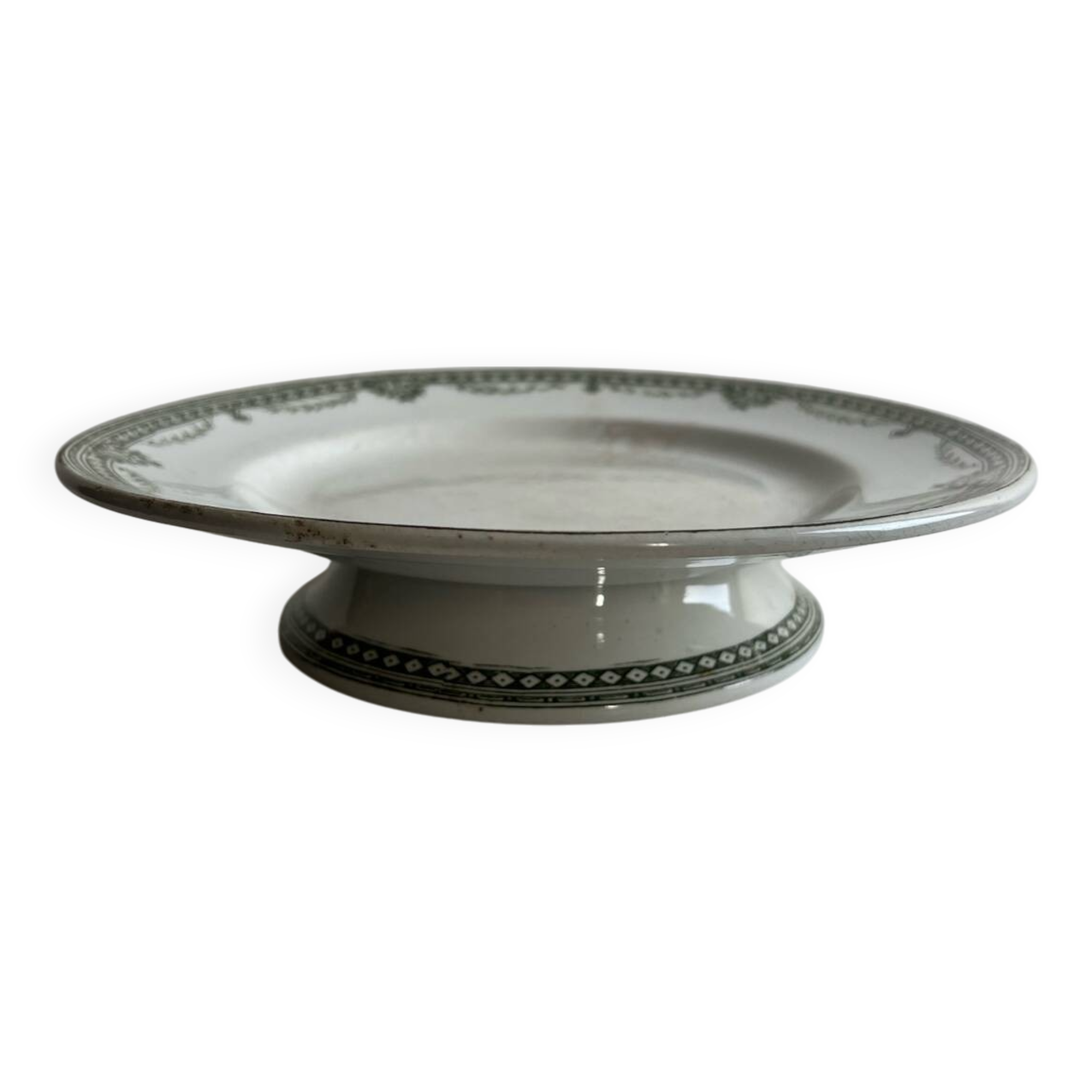 Turgot low iron earthenware compote dish