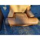 Paire de fauteuils vintage en skaï marron clair