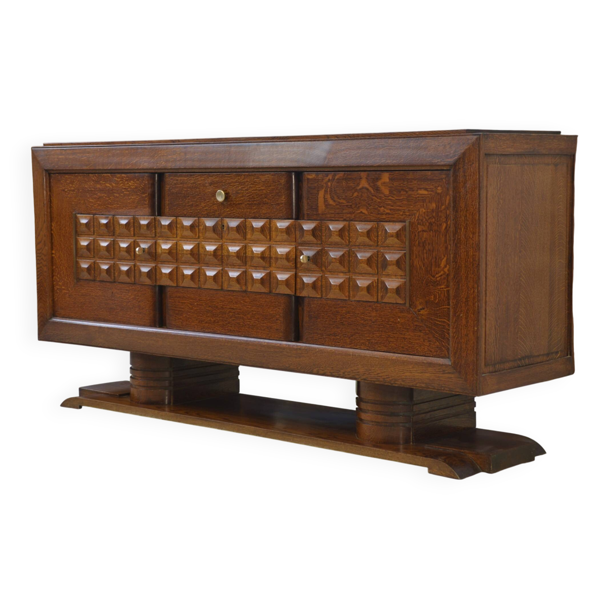 Brutalist sideboard attributed to Charles Dudouyt 1940s