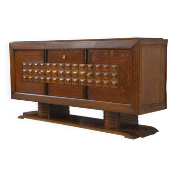 Brutalist sideboard attributed to Charles Dudouyt 1940s