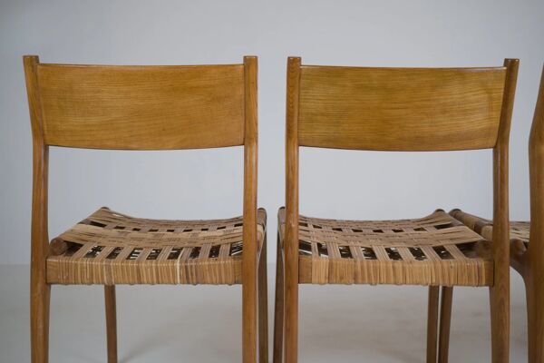 Suite de 6 chaises GESSEF éditées par Consorzio Sedie Friuli, Italie, années 1970