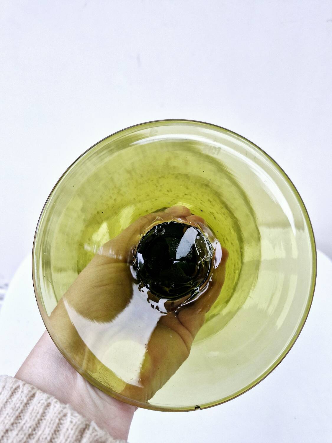 Vintage fruit bowl blown glass biot glassware unique piece
