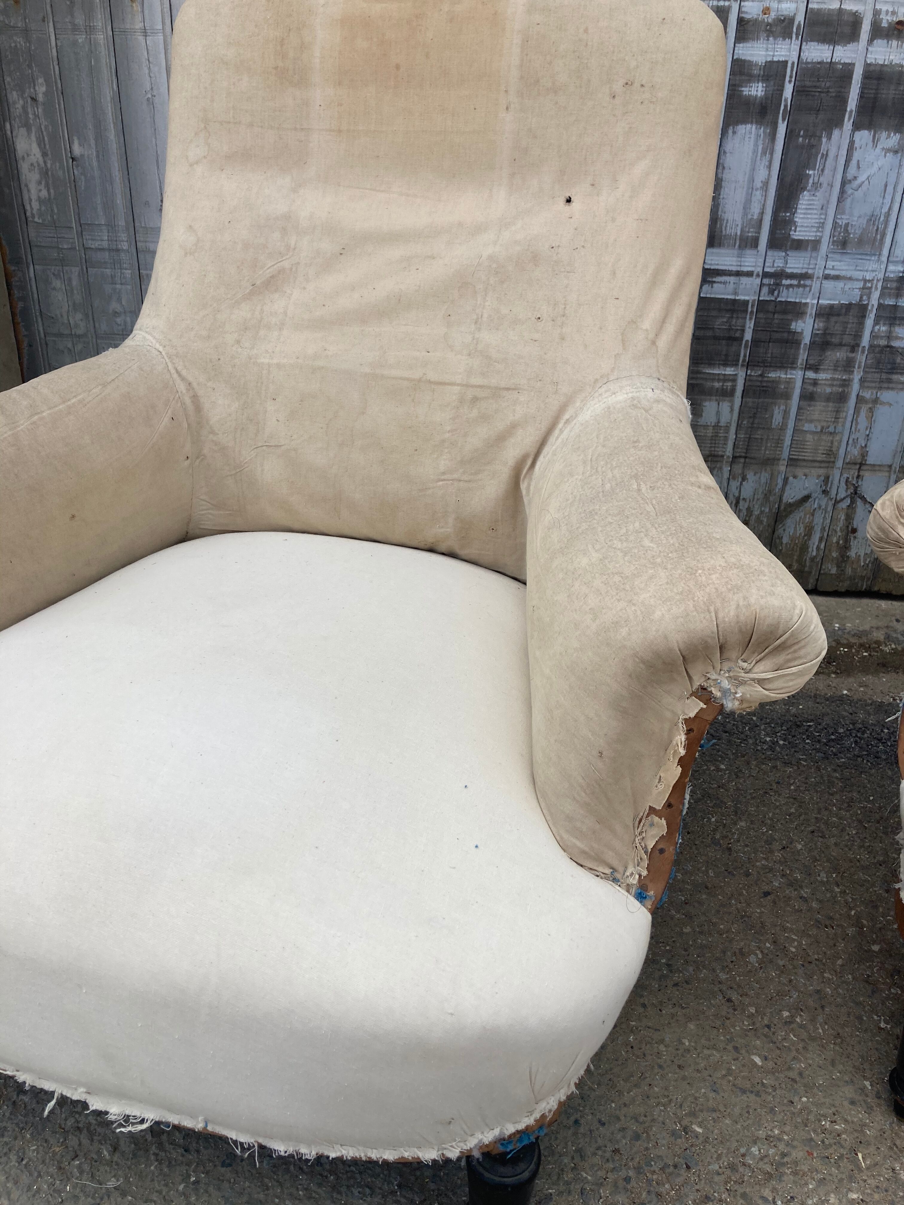 Paire de fauteuils anciens Napoléon III