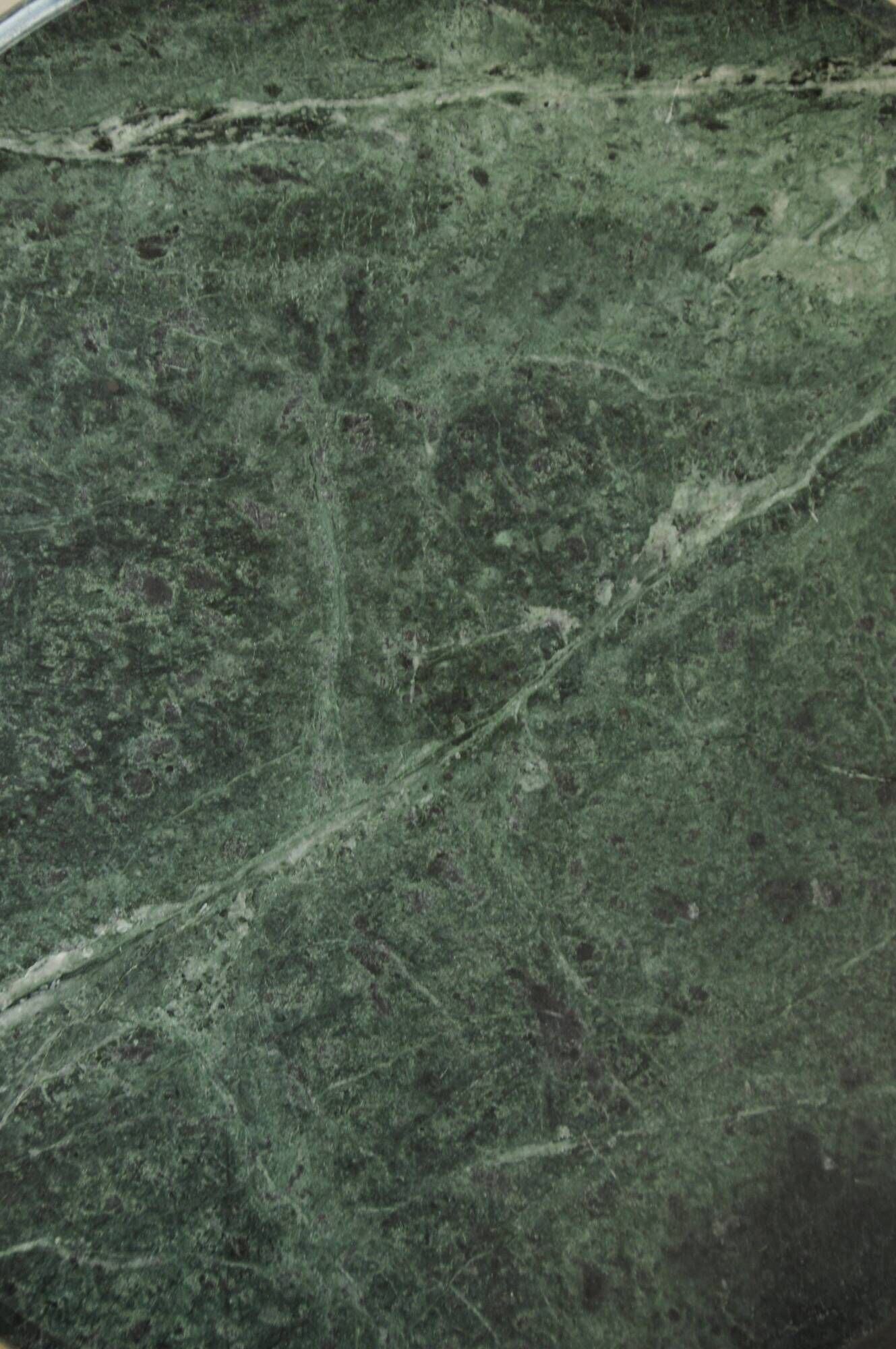 Plateau rond tournant en marbre vert – centre de table en pierre naturelle