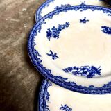 6 Staffordshire blue ironstone dinner plates