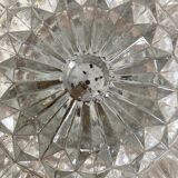 Vintage round molded glass ceiling light