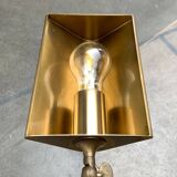 Vintage Hollywood Regency floor lamp in German brass by Florian Schulz.