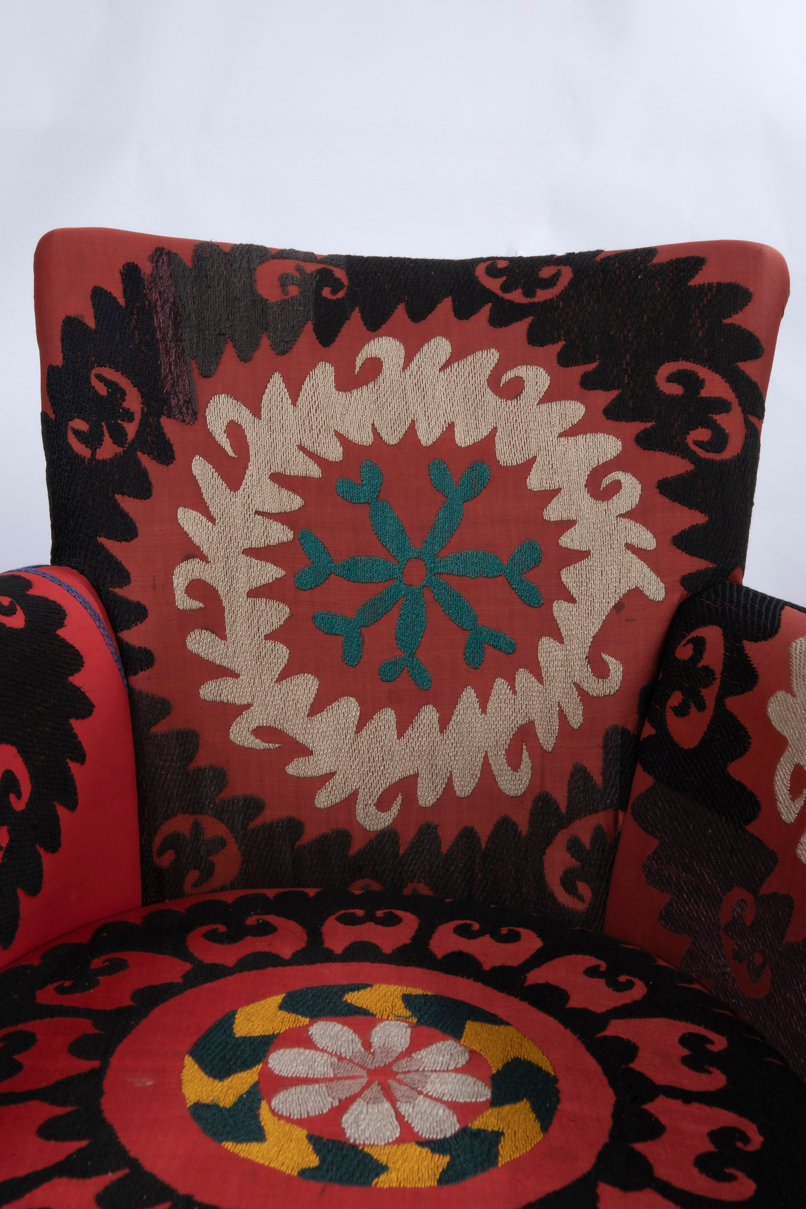Unique Suzani Armchair Ethnic Bergere