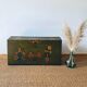 Large antique trunk hand-painted décor