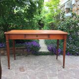 Wooden leather top desk