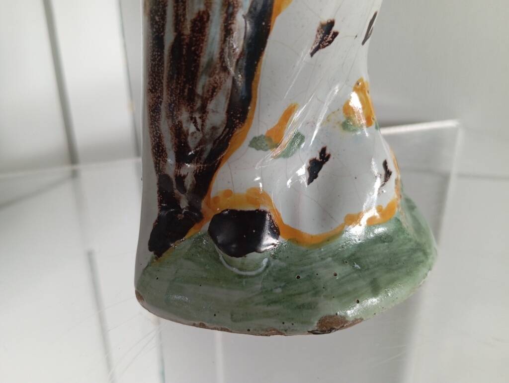 Virgin and Child in polychrome earthenware, 18th century, Nevers