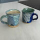 Set of 2 glazed ceramic mugs – Handmade rustic mugs