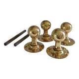 Round brass door handles