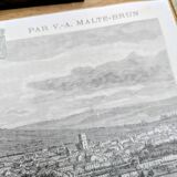 Vesoul, Haute-Saône, printed illustration from 1883.