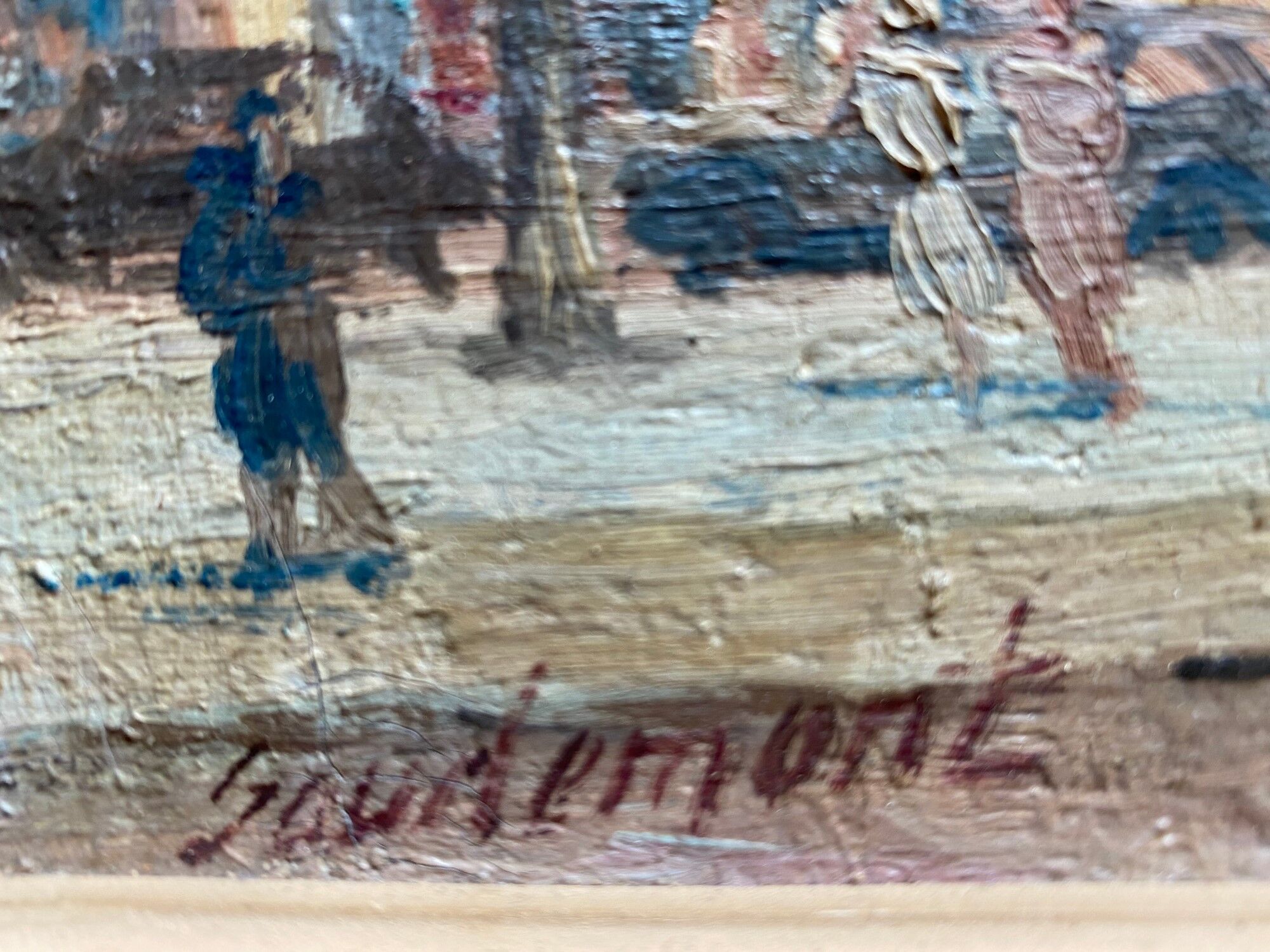 Oil, painting, Saudemont, Moulin Rouge, Paris