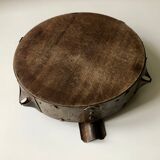 Wrought iron and wood ashtray, Brutalist style, 23rd century