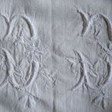 Ancient mestizo sheet embroidered