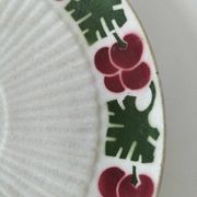 4 assiettes à dessert fruits d’été vintage