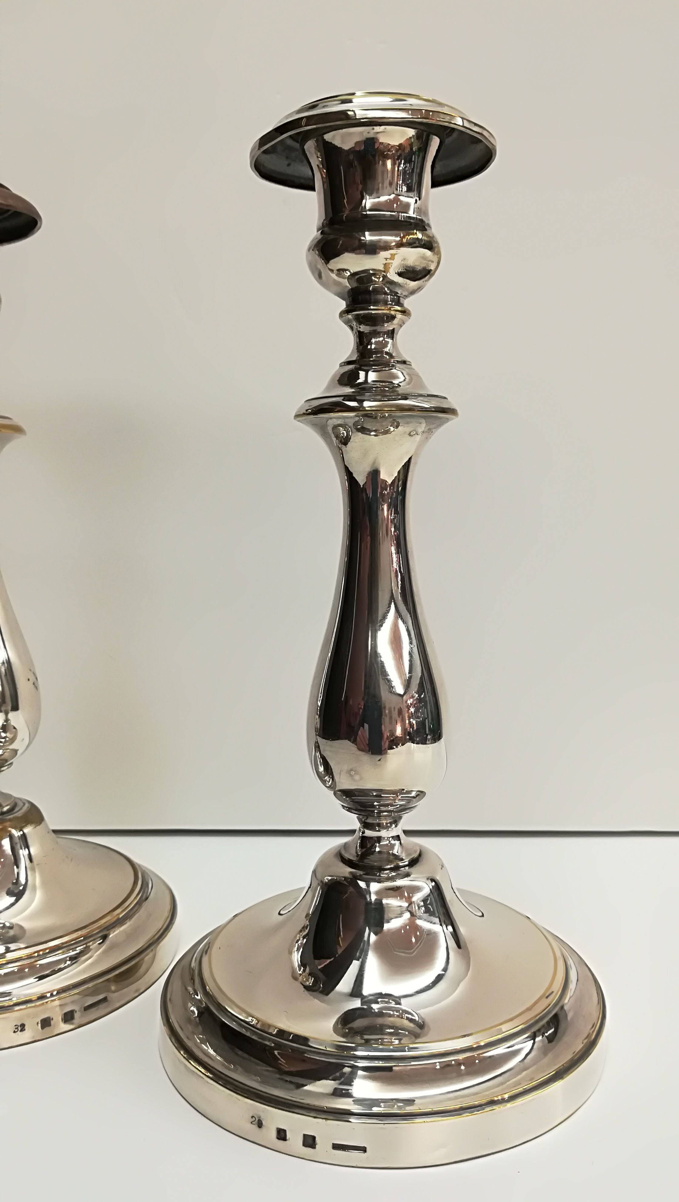 Pair of candlesticks Christofle silver metal