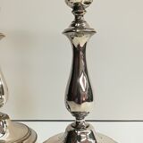 Pair of candlesticks Christofle silver metal