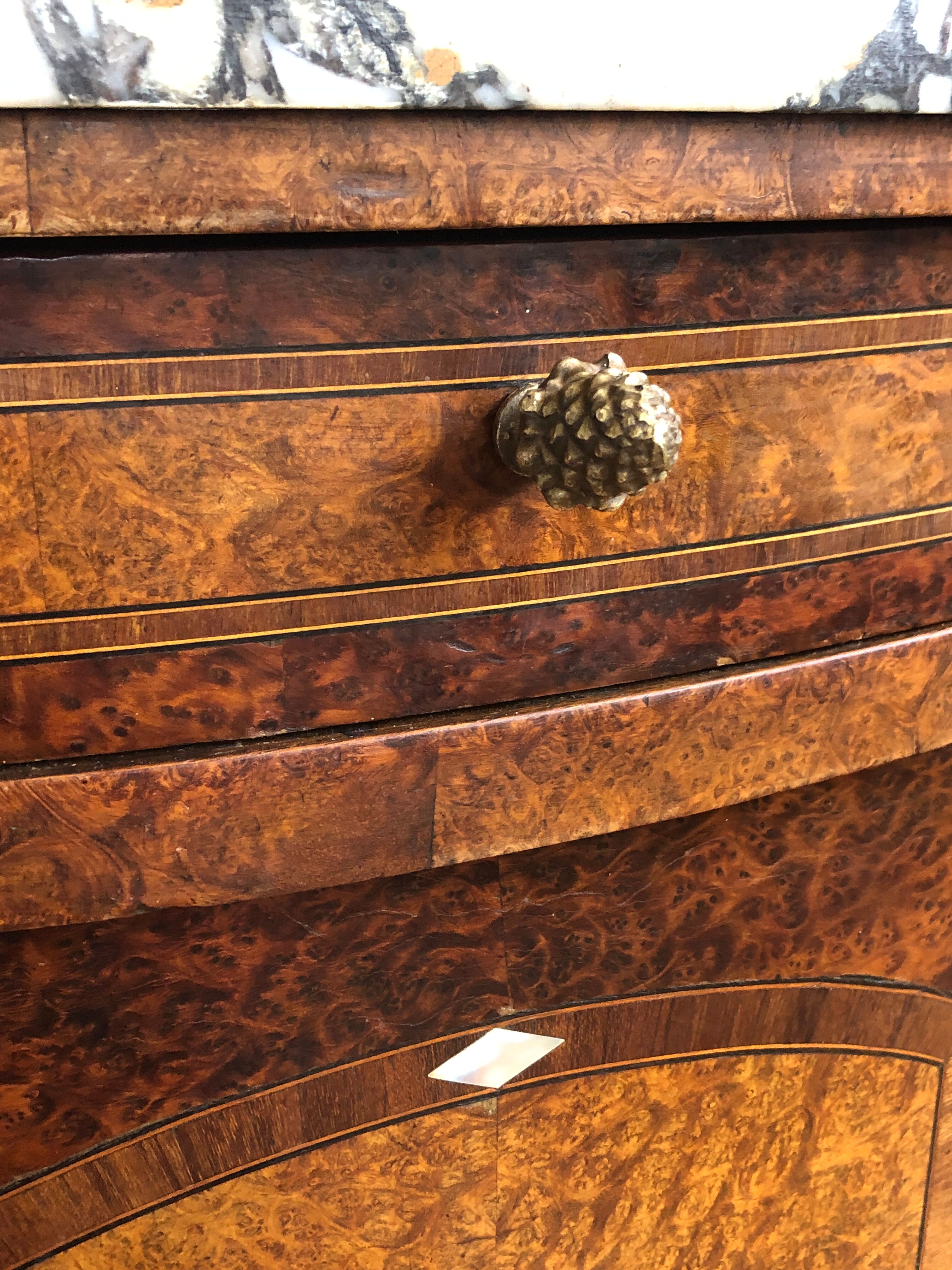 Marquetry bedside table