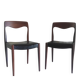 Pair of teak chairs in Scandinavian style - 1960s