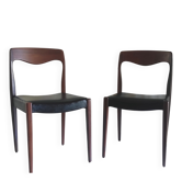 Paire de chaises en teck style scandinave - années 60