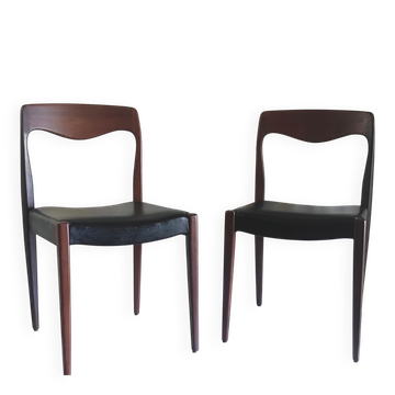 Paire de chaises en teck style scandinave - années 60
