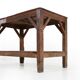 Table console industrielle française en bois, années 1920